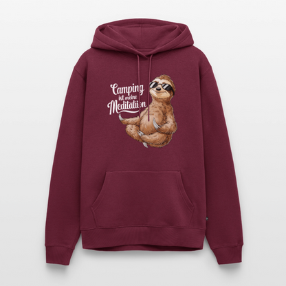 Camping ist Meditation - Herren Camping Hoodie - Burgunderrot