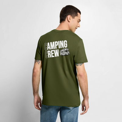 Wohnmobil Camping Crew - Herren Camping T-Shirt - Rückendruck - Khaki