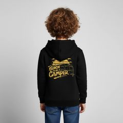 Born to be a Camper - Kinder Camping Hoodie - Schwarz
