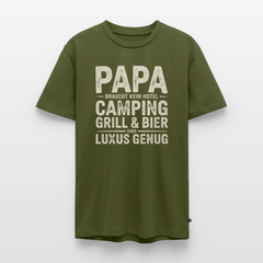 Väter sind Helden - Herren Camping T-Shirt - Khaki