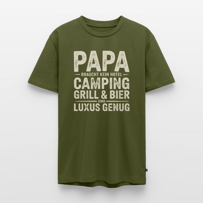 Väter sind Helden - Herren Camping T-Shirt - Khaki