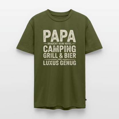 Väter sind Helden - Herren Camping T-Shirt - Khaki