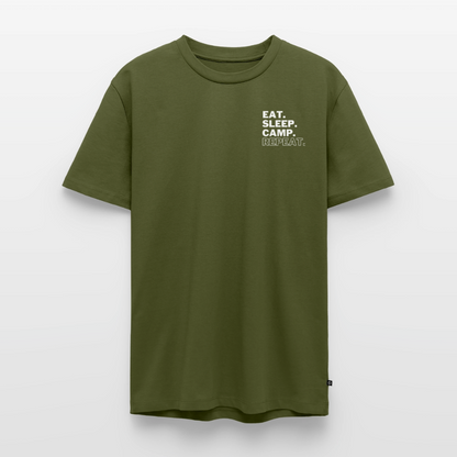 Vanlife mit Hund - Herren Camping T-Shirt - Khaki