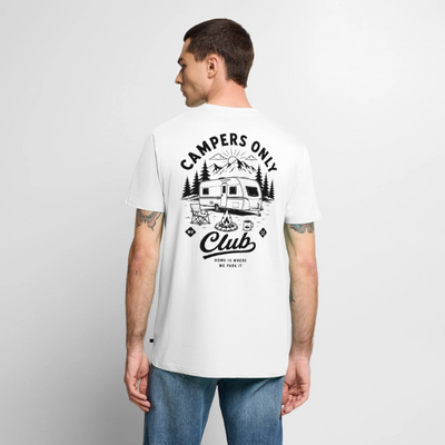 Campers Only Club - Herren Camping T-Shirt - Wohnwagen - Weiß