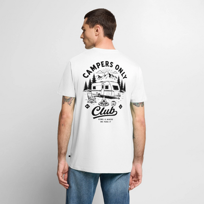 Campers Only Club - Herren Camping T-Shirt - Wohnwagen - Weiß