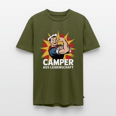 Camper aus Leidenschaft - Herren Camping T-Shirt - Khaki