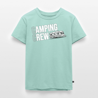 Wohnwagen Camping Crew - Kinder Camping T-Shirt - Mint 