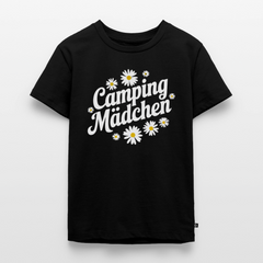 Camping Mädchen - Kinder Camping T-Shirt - Schwarz
