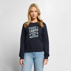 Camper ohne Winterpause - Damen Camping Sweatshirt - Navy