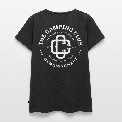 Camping Club - Damen Camping T-Shirt - Anthrazit meliert