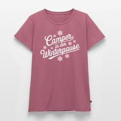 Camper im Winter - Damen Camping T-Shirt - Mauve