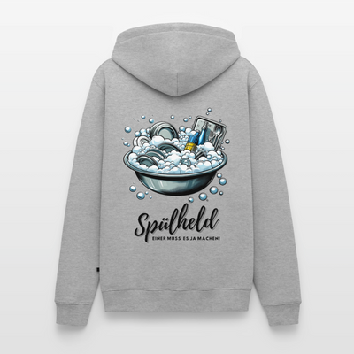 Camping Spülheld - Herren Camping Hoodie - Grau meliert