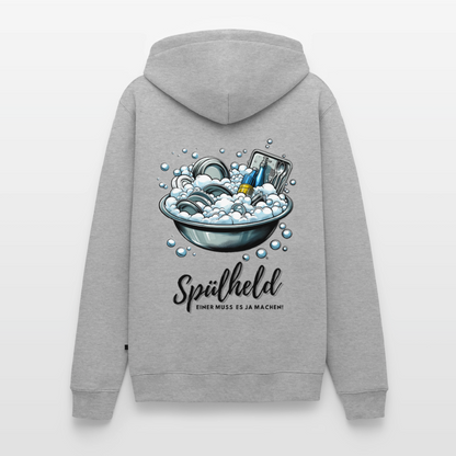 Camping Spülheld - Herren Camping Hoodie - Grau meliert