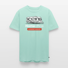 Wohnwagen Homeoffice - Herren Camping T-Shirt - Mint 
