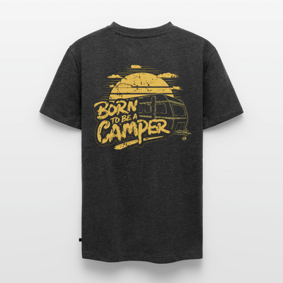 Born to be a Camper - Herren Camping T-Shirt - Anthrazit meliert