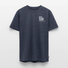 Eat Sleep Camp Repeat - Herren Camping T-Shirt - Jeansblau