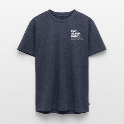 Vanlife mit Hund - Herren Camping T-Shirt - Jeansblau 