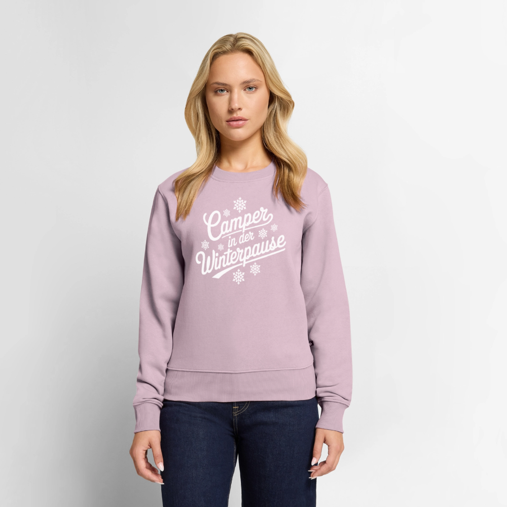 Camper im Winter - Damen Camping Sweatshirt - Altrosa
