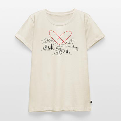 Naturliebe - Damen Camping T-Shirt - Naturweiß