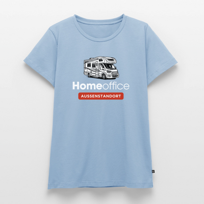 Wohnmobil Homeoffice - Damen Camping T-Shirt - Hellblau