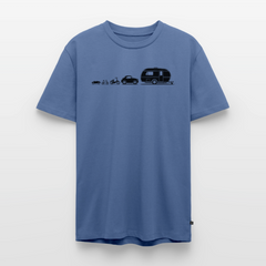 Evolution Wohnwagen - Herren Camping T-Shirt - Taubenblau