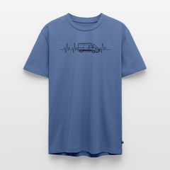 Herzschlag EKG Vanlife - Herren Camping T-Shirt - Taubenblau