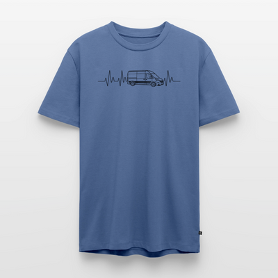 Herzschlag EKG Vanlife - Herren Camping T-Shirt - Taubenblau