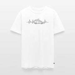 Herzschlag EKG Bulli - Herren Camping T-Shirt - Weiß