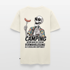 Camping Verwahrlosung - Herren Camping T-Shirt - Naturweiß