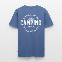 Grenzenlose Freiheit - Herren Camping T-Shirt - Taubenblau