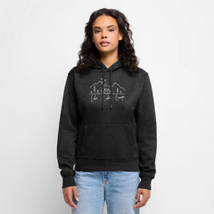Lebe Liebe Campe - Damen Camping Hoodie - Anthrazit meliert