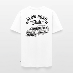 Slow Road Club - Herren Camping T-Shirt - Weiß