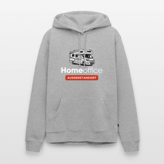Wohnmobil Homeoffice - Herren Camping Hoodie - Grau meliert