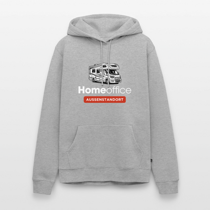 Wohnmobil Homeoffice - Herren Camping Hoodie - Grau meliert