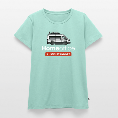 Vanlife Homeoffice - Damen Camping T-Shirt - Mint 