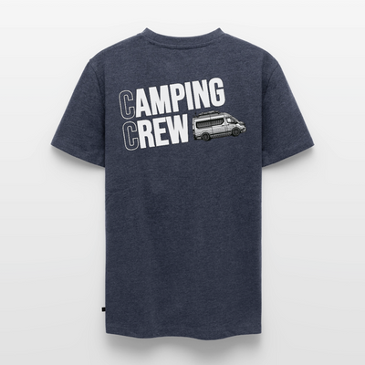 Vanlife Camping Crew - Herren Camping T-Shirt - Rückendruck - Jeansblau 