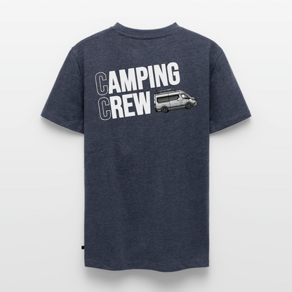 Vanlife Camping Crew - Herren Camping T-Shirt - Rückendruck - Jeansblau 