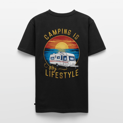 Camping my Lifestyle - Herren Camping T-Shirt - Schwarz