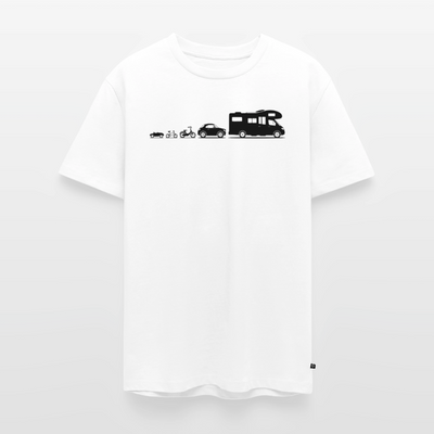 Evolution Wohnmobil - Herren Camping T-Shirt - Weiß