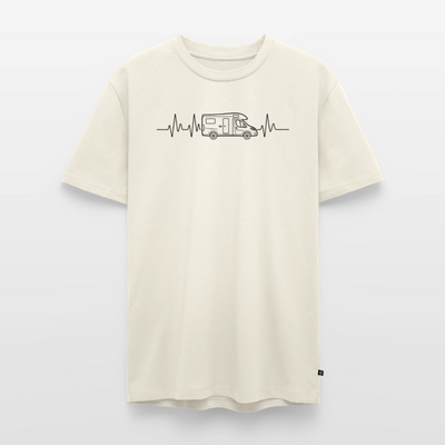Herzschlag EKG Wohnmobil - Herren Camping T-Shirt - Naturweiß