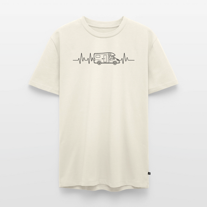 Herzschlag EKG Wohnmobil - Herren Camping T-Shirt - Naturweiß