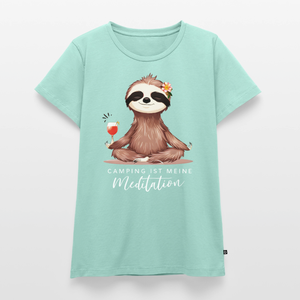 Meditation - Damen Camping T-Shirt - Mint 
