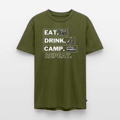 Eat Drink Camp - Herren Camping T-Shirt - Vanlife - Khaki