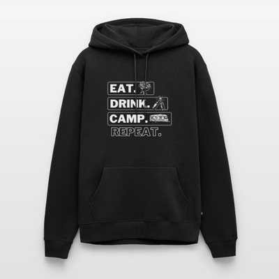 Eat Drink Camp - Herren Camping Hoodie - Wohnwagen - Schwarz