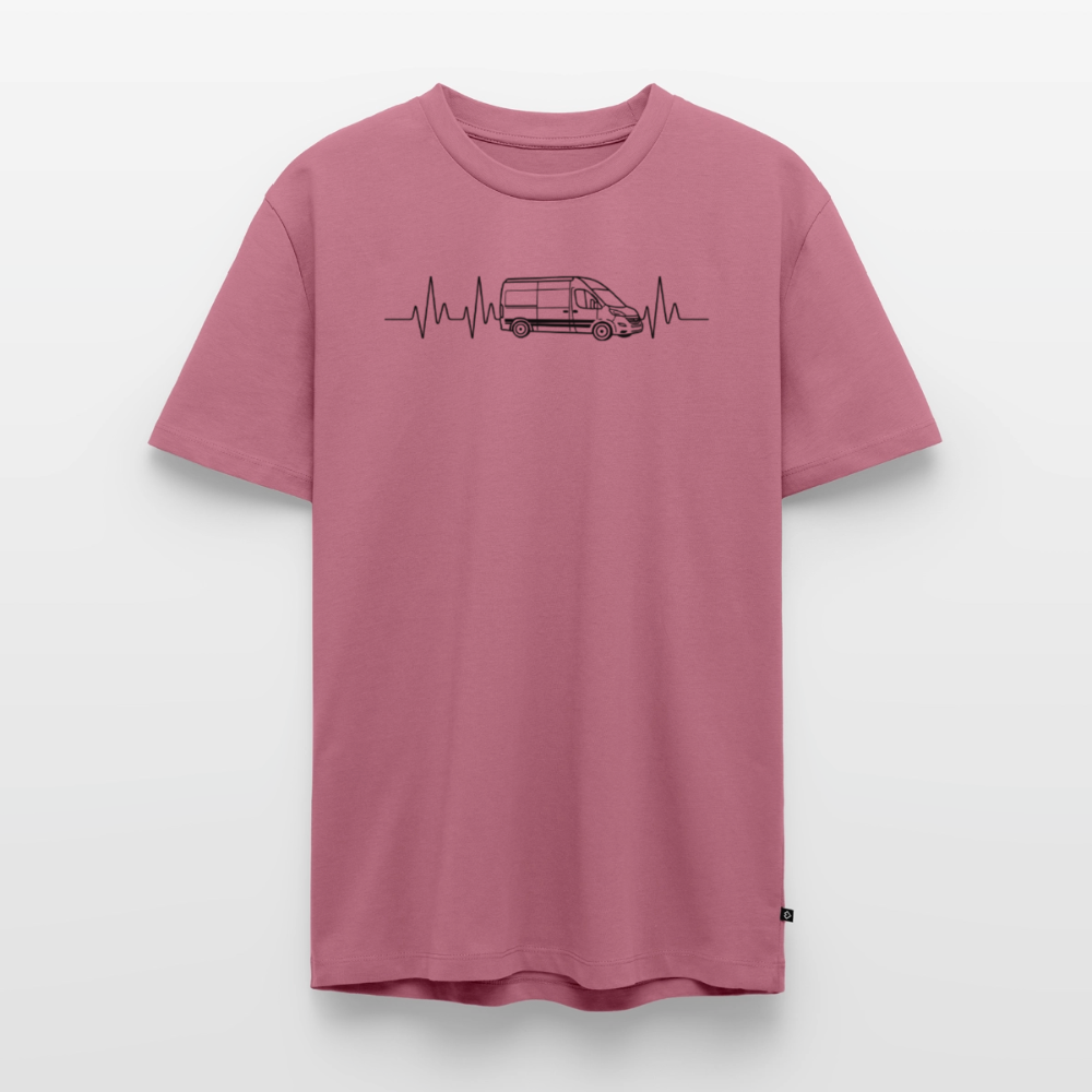 Herzschlag EKG Vanlife - Herren Camping T-Shirt - Mauve