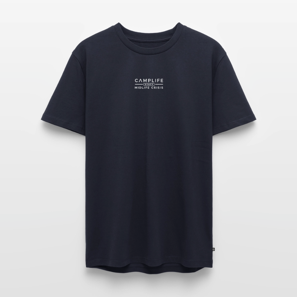 Camplife statt Midlife Crisis - Herren Camping T-Shirt - Navy