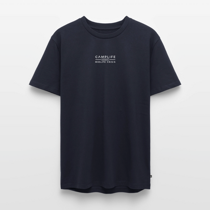 Camplife statt Midlife Crisis - Herren Camping T-Shirt - Navy