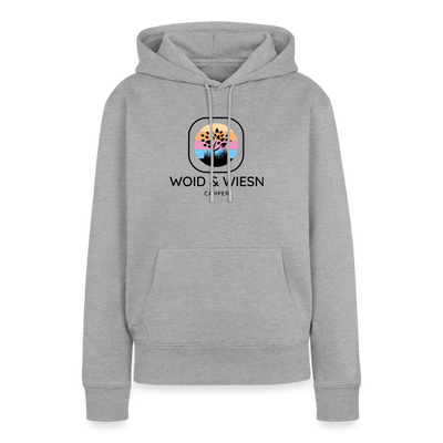 Woid & Wiesn Camper - Damen Camping Hoodie - Grau meliert