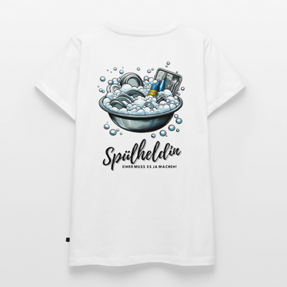 Spülheldin - Damen Camping T-Shirt - Weiß
