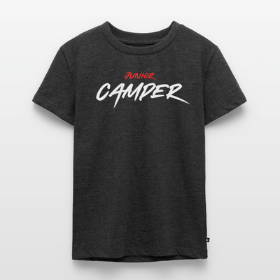 Junior Camper - Kinder Camping T-Shirt - Anthrazit meliert